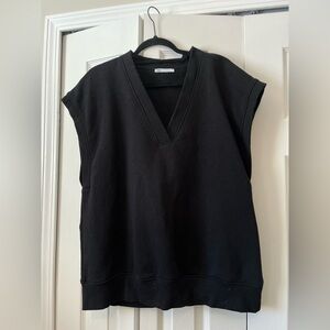 Zara Black V-Neck Muscle Tee